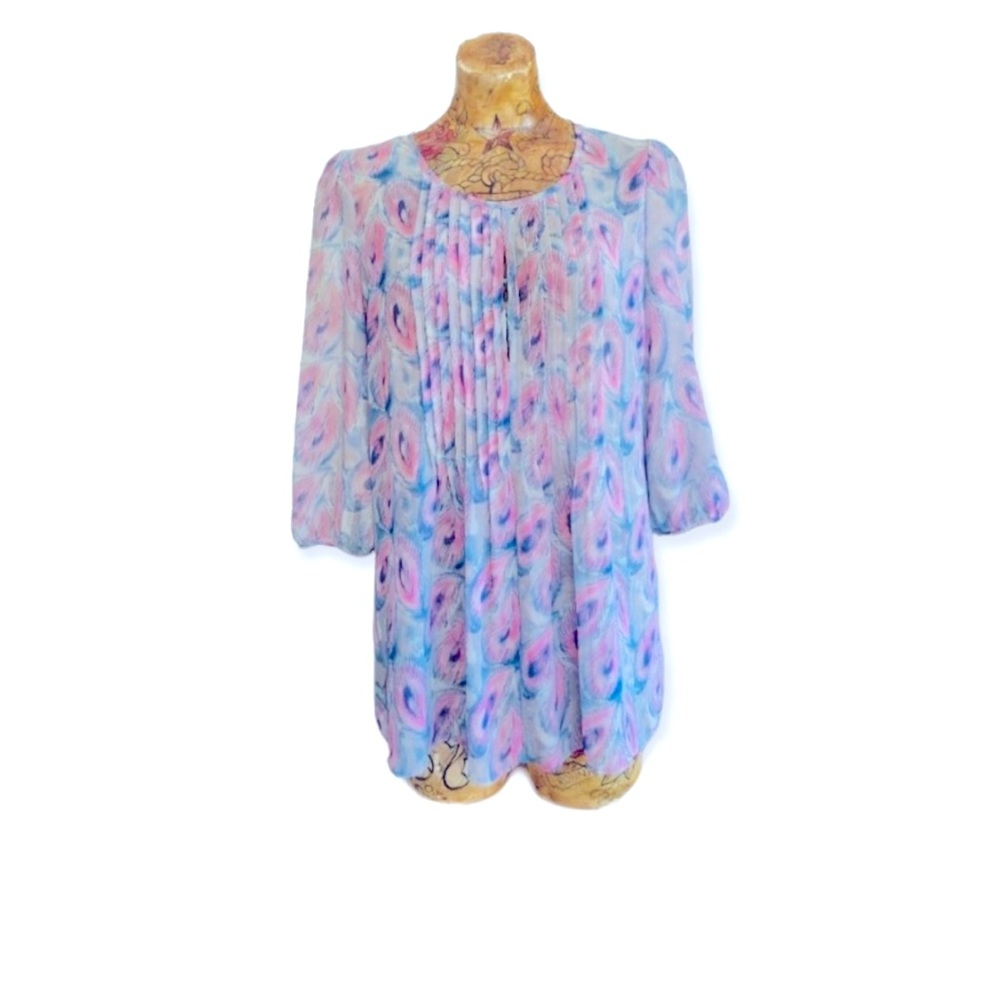 Kimchi Blue top blouse sheer Medium 100% polyester